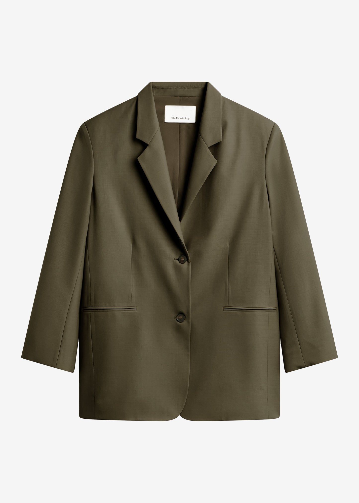 Aiden Wool Blend Blazer - Khaki
