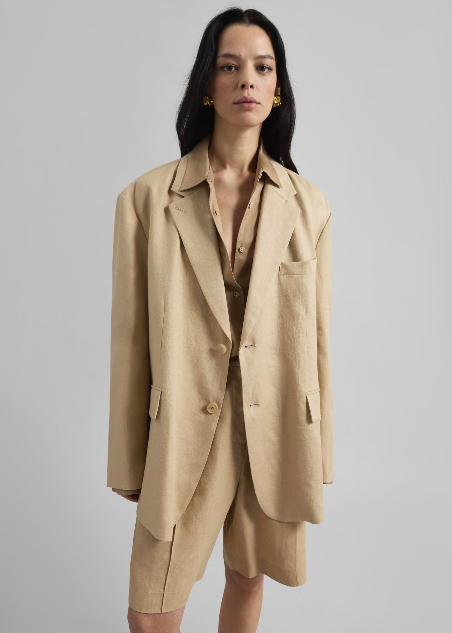 Brooklyn Linen Blazer - Beige