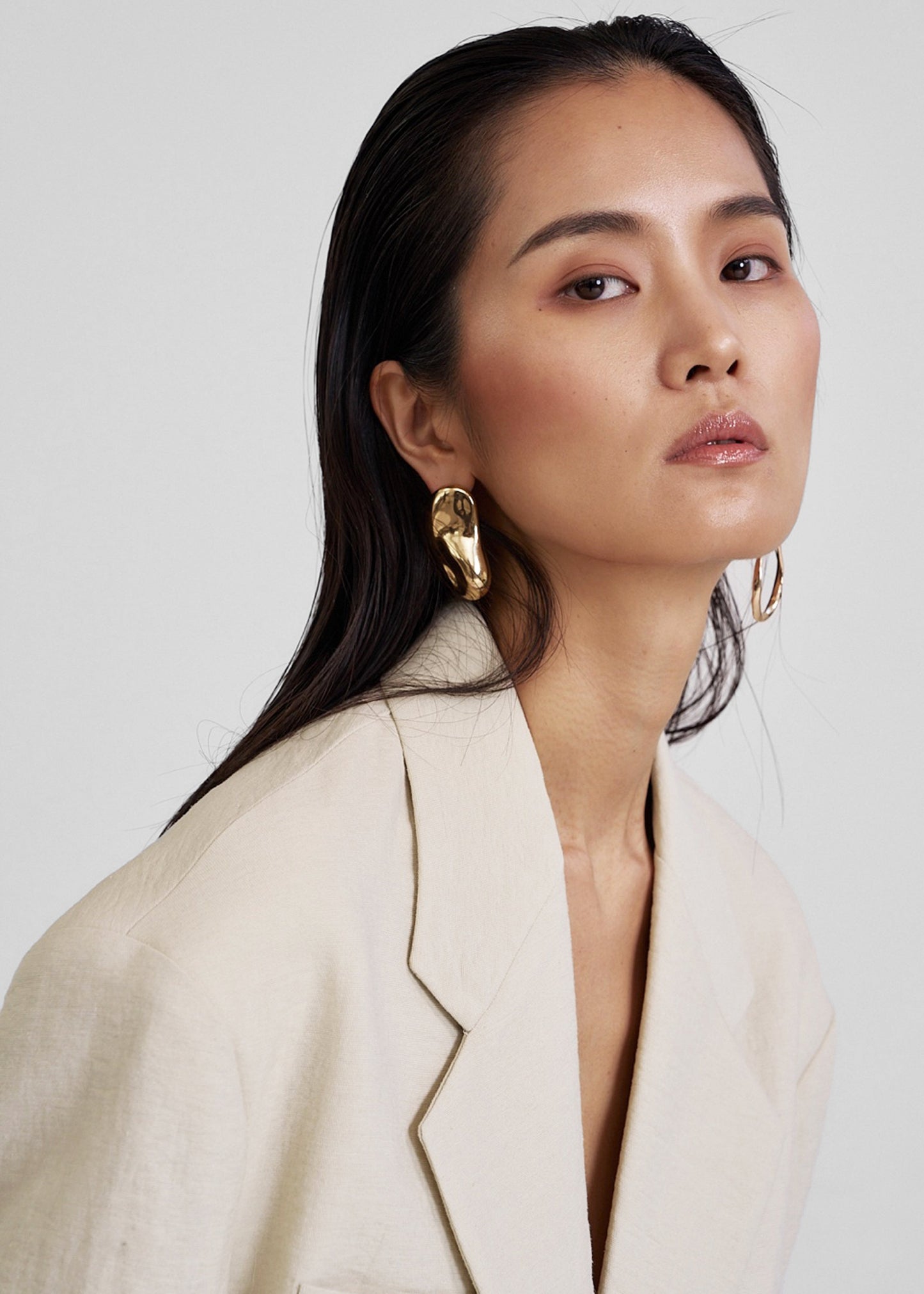 Yasmine Oversized Blazer - Light Beige