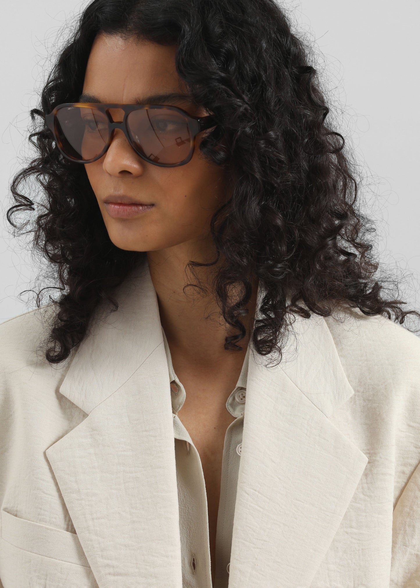 Yasmine Oversized Blazer - Light Beige