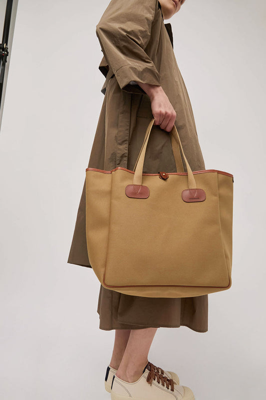 Brady Small Carryall Bag in Khaki and Tan
