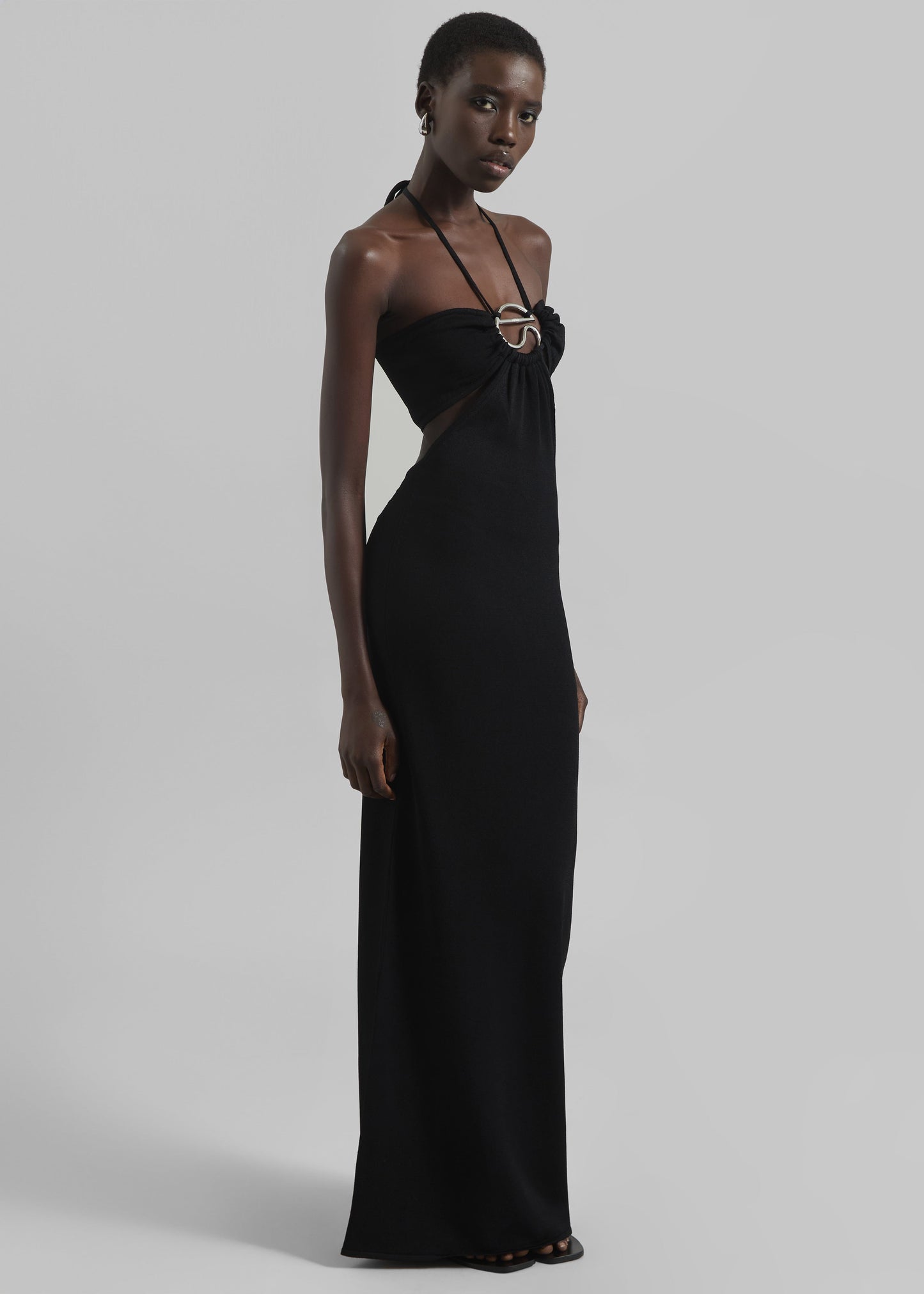 Coperni Knitted Halter Dress - Black