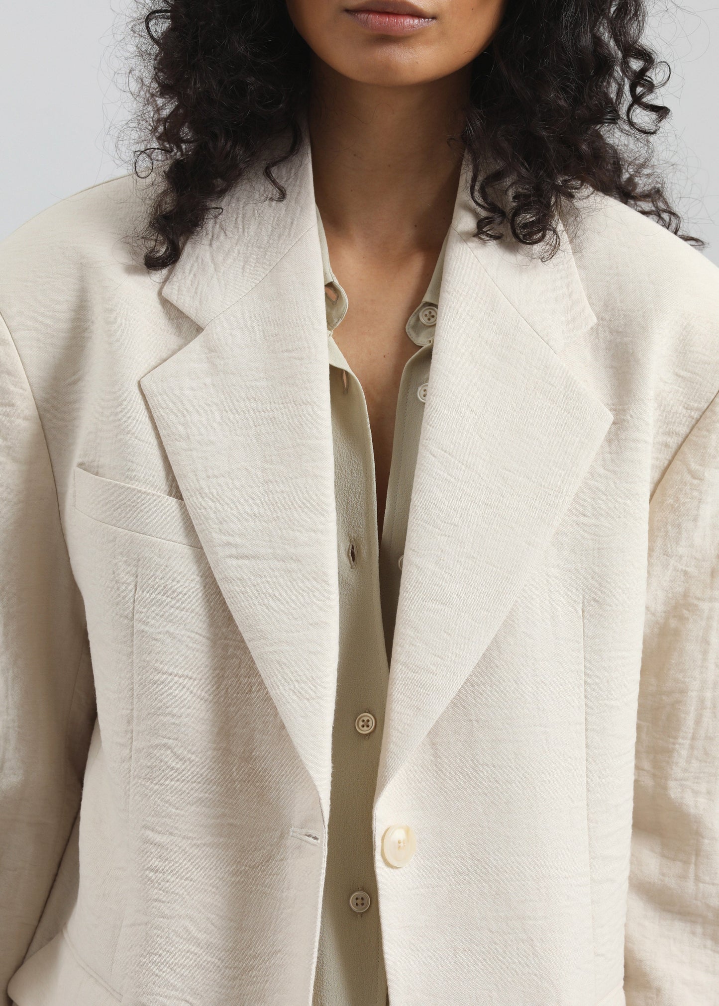 Yasmine Oversized Blazer - Light Beige
